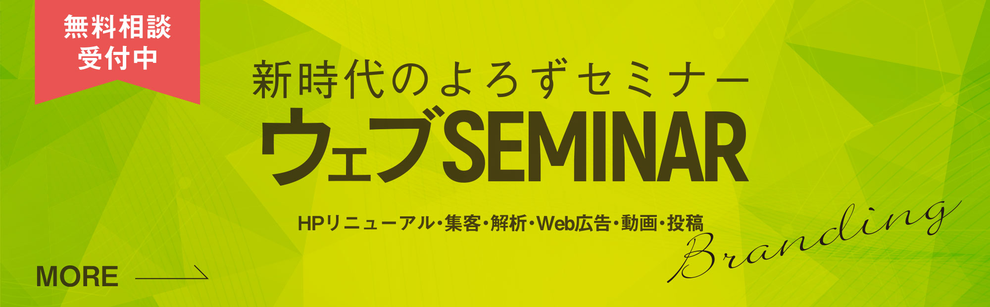 ウェブSEMINAR　HPリニューアル・集客・解析・Web広告・動画・投稿